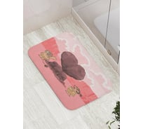 Коврик противоскользящий JoyArty "Доисторическая любовь" для ванной, сауны, бассейна, bath_4604