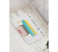 Коврик противоскользящий JoyArty "Образование" для ванной, сауны, бассейна, bath_4608