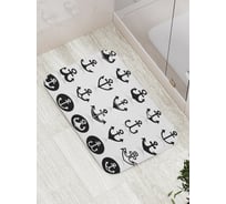 Коврик противоскользящий JoyArty "Стили якорей" для ванной, сауны, бассейна, bath_2829