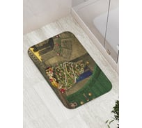 Коврик противоскользящий JoyArty "Елка у камина" для ванной, сауны, бассейна, bath_1749