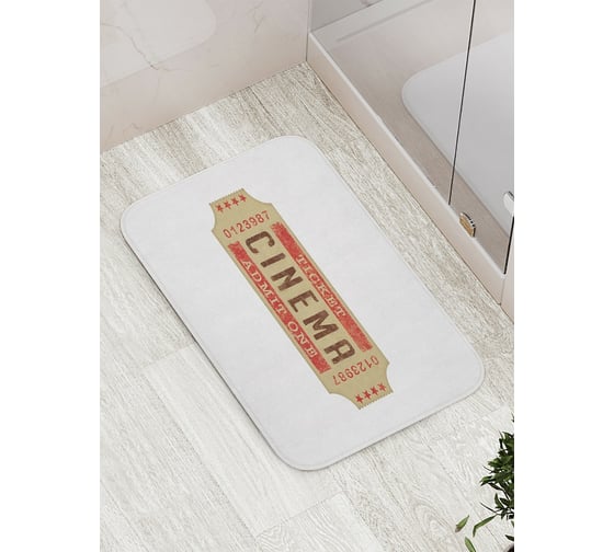 Коврик противоскользящий JoyArty "Билет в кино" для ванной, сауны, бассейна, bath_4607 1