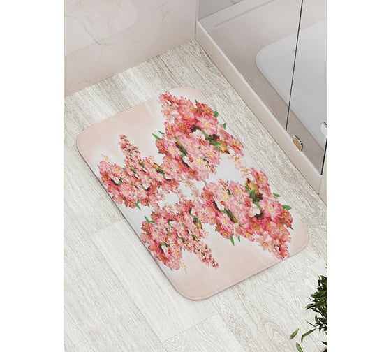 Коврик противоскользящий JoyArty "Цветочная фигурка" для ванной, сауны, бассейна, bath_2766 1
