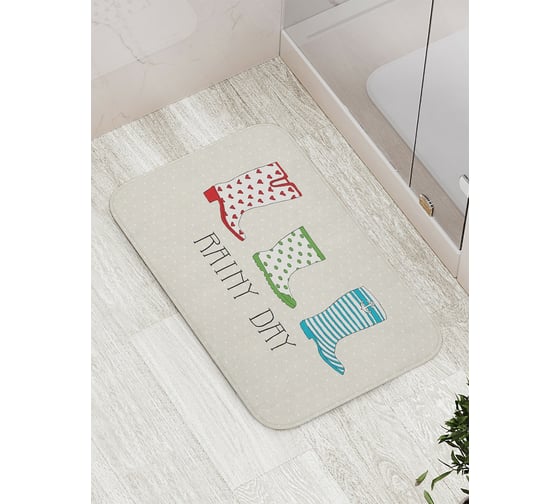 Коврик противоскользящий JoyArty "Для дождливого дня" для ванной, сауны, бассейна, bath_3452 1