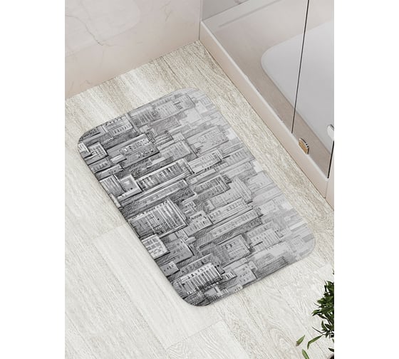 Коврик противоскользящий JoyArty "Городская серость" для ванной, сауны, бассейна, bath_3449 1