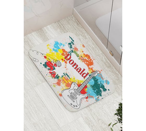 Коврик противоскользящий JoyArty "Яркий Дональд" для ванной, сауны, бассейна, bath_3975 1