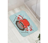 Коврик противоскользящий JoyArty "Осьминог барабанщик" для ванной, сауны, бассейна, bath_5121