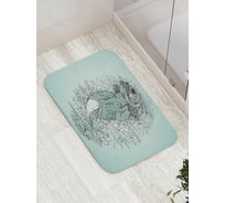 Коврик противоскользящий JoyArty "Рыба древности" для ванной, сауны, бассейна, bath_4211