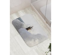 Коврик противоскользящий JoyArty "Волны разбиваются о маяк" для ванной, сауны, бассейна, bath_5456