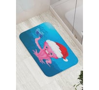 Коврик противоскользящий JoyArty "Поздравление осьминога" для ванной, сауны, бассейна, bath_5692