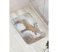 Коврик противоскользящий JoyArty "Лось из снега" для ванной, сауны, бассейна, bath_5559