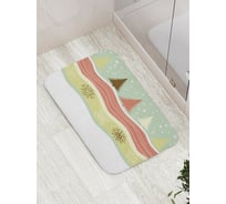 Коврик противоскользящий JoyArty "Еловые волны" для ванной, сауны, бассейна, bath_5549