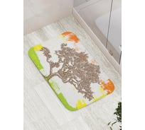 Коврик противоскользящий JoyArty "Дерево в красочной рамке" для ванной, сауны, бассейна, bath_3515