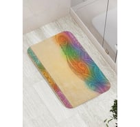Коврик противоскользящий JoyArty "Мираж с завитками" для ванной, сауны, бассейна, bath_3895