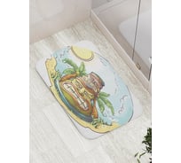 Коврик противоскользящий JoyArty "Злобная фигура" для ванной, сауны, бассейна, bath_3504