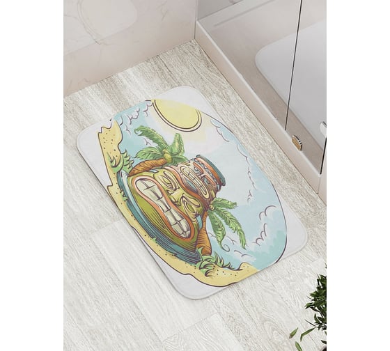 Коврик противоскользящий JoyArty "Злобная фигура" для ванной, сауны, бассейна, bath_3504