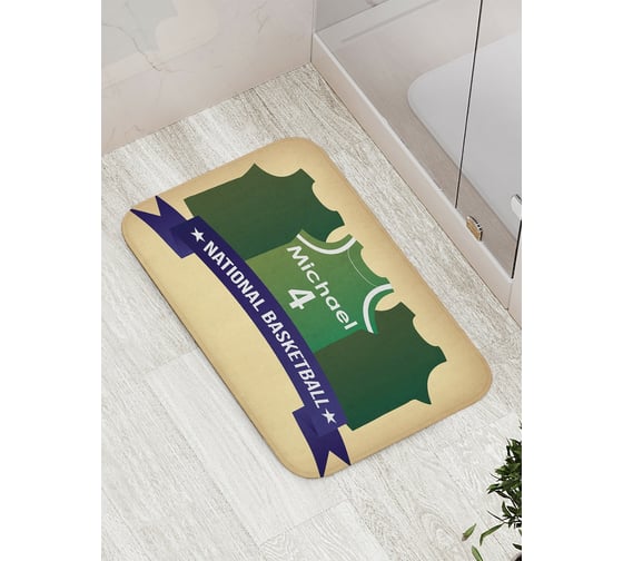 Коврик противоскользящий JoyArty "Баскетбольная сборная" для ванной, сауны, бассейна, bath_3963 1