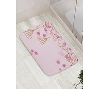 Коврик противоскользящий JoyArty "Птички на розовом дереве" для ванной, сауны, бассейна, bath_4080