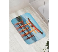 Коврик противоскользящий JoyArty "Водная постройка" для ванной, сауны, бассейна, bath_4140