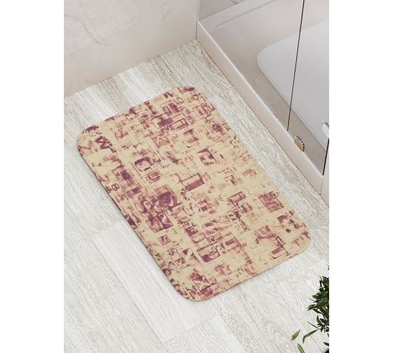Коврик противоскользящий JoyArty "Тайный шифр" для ванной, сауны, бассейна, bath_3505 1