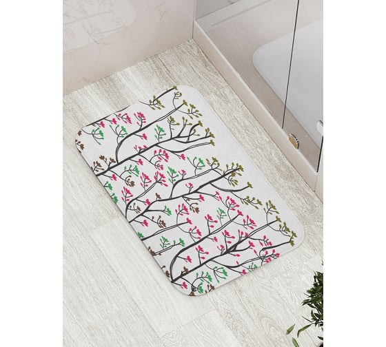 Коврик противоскользящий JoyArty "Цветы неба" для ванной, сауны, бассейна, bath_3875 1