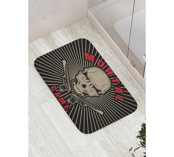 Коврик противоскользящий JoyArty "Смертельная игра" для ванной, сауны, бассейна, bath_3833 1