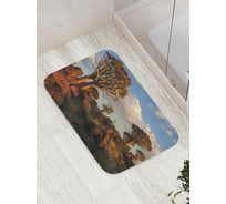 Коврик противоскользящий JoyArty "Деревья на камнях" для ванной, сауны, бассейна, bath_4148