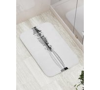 Коврик противоскользящий JoyArty "Мост к городу" для ванной, сауны, бассейна, bath_3820