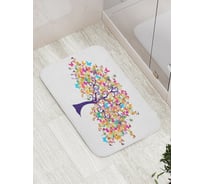 Коврик противоскользящий JoyArty "Дерево и бабочки" для ванной, сауны, бассейна, bath_4909