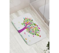 Коврик противоскользящий JoyArty "Сказочное дерево и бабочки" для ванной, сауны, бассейна, bath_4910