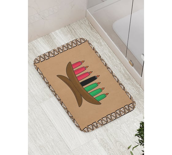 Коврик противоскользящий JoyArty "Нарисованные свечи" для ванной, сауны, бассейна, bath_5873 1