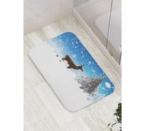 Коврик противоскользящий JoyArty "Олень верит чудеса" для ванной, сауны, бассейна, bath_5744