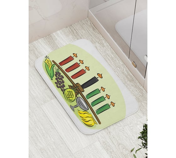 Коврик противоскользящий JoyArty "Обеденные свечи" для ванной, сауны, бассейна, bath_5871 1