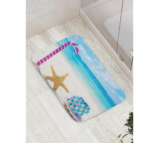 Коврик противоскользящий JoyArty "Морское рождество" для ванной, сауны, бассейна, bath_5590 1