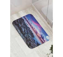 Коврик противоскользящий JoyArty "Каменный берег под луной" для ванной, сауны, бассейна, bath_5856