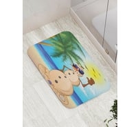 Коврик противоскользящий JoyArty "Привет от песочного снеговика" для ванной, сауны, бассейна, bath_5589