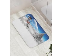 Коврик противоскользящий JoyArty "Снеговики у елочки" для ванной, сауны, бассейна, bath_5743