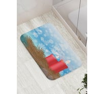 Коврик противоскользящий JoyArty "Зимние свечи" для ванной, сауны, бассейна, bath_5695