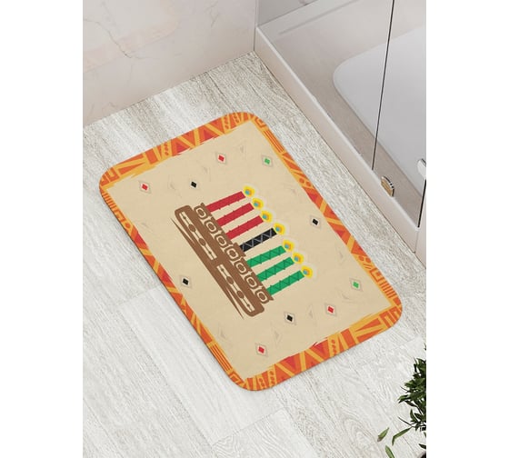 Коврик противоскользящий JoyArty "Большой подсвечник" для ванной, сауны, бассейна, bath_5872 1