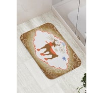 Коврик противоскользящий JoyArty "Нарядный олень" для ванной, сауны, бассейна, bath_5696