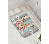 Коврик противоскользящий JoyArty "Праздничный олень" для ванной, сауны, бассейна, bath_5710