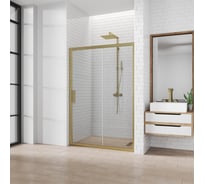 Дверь в душевую нишу GuteWetter GWMPKB019D2 130x200 см, цвет фурнитуры бронзовый, цвет стекла бесцветный, стекло закаленное 6 мм, открывание двери левое/правое 4698031171422