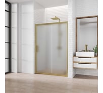 Дверь в душевую нишу GuteWetter GWMPKB019D2 145x200 см, цвет фурнитуры бронзовый, цвет стекла матовый, стекло закаленное 6 мм, открывание двери левое/правое 4698031171644