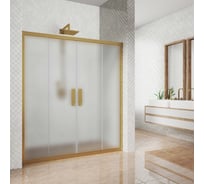 Дверь в душевую нишу GuteWetter GWMPKB019D4 200x200 см, цвет фурнитуры бронзовый, цвет стекла матовый, стекло закаленное 6 мм, открывание двери левое / правое 4698031175284