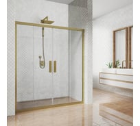 Дверь в душевую нишу GuteWetter GWMPKB019D4 160x200 см, цвет фурнитуры бронзовый, цвет стекла бесцветный, стекло закаленное 6 мм, открывание двери левое / правое 4698031174997