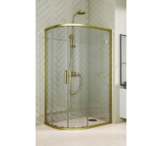 Душевой уголок GuteWetter GWMPKB018RB 105x85x200 см, цвет фурнитуры бронзовый, цвет стекла бесцветный, стекло закаленное 6 мм, открывание двери левое / правое 4698032688387 1