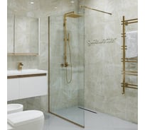 Душевая перегородка GuteWetter GWMPGL010 70x220 см, цвет фурнитуры бронзовый, цвет стекла бесцветный, стекло закаленное 10 мм 4698031948482