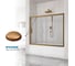 Шторка на ванну GuteWetter GWMPKB019P2 145x150 см, цвет фурнитуры бронзовый, цвет стекла бесцветный, стекло закаленное 6 мм, открывание двери левое/правое 4698031294800 5
