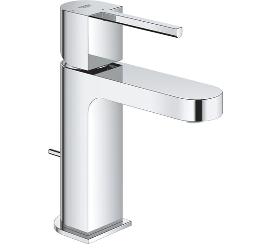 Однорычажный смеситель для раковины GROHE Plus со сливным гарнитуром, энергосберегающая функция S-Size 23870003