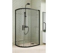 Душевой уголок GuteWetter GWMPKB018RB 120x100x200 см, цвет фурнитуры черный матовый, цвет стекла бесцветный, стекло закаленное 6 мм, открывание двери левое/правое 4698031923106