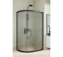Душевой уголок GuteWetter GWMPKB018RB 95x90x200 см, цвет фурнитуры черный матовый, цвет стекла матовый, стекло закаленное 6 мм, открывание двери левое / правое 4698031923472